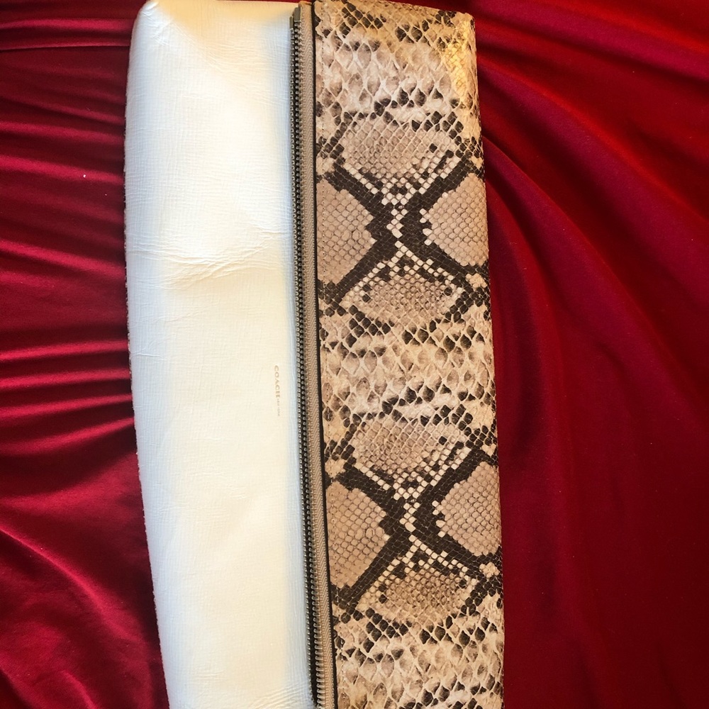 Coach Snakeskin Folded Clutch
